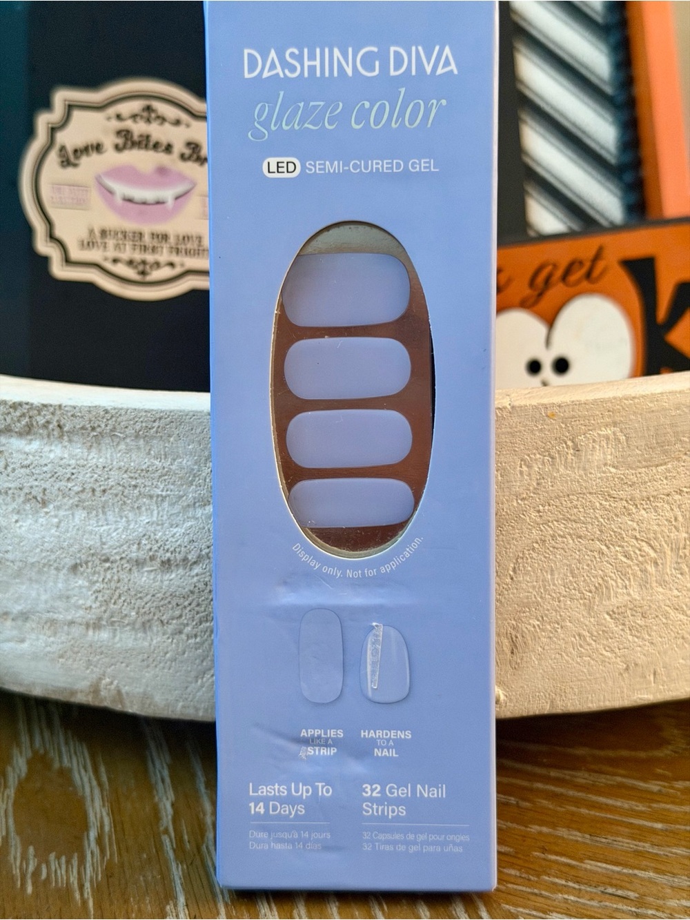 Dashing Diva Lavender Glaze LED Semi-Cured Gel Nail Strips